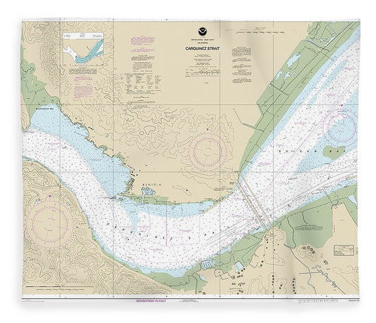 Nautical Chart 18657 Carquinez Strait Blanket