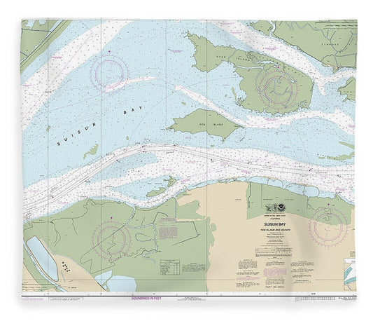 Nautical Chart 18658 Suisun Bay Roe Island Vicinity Blanket