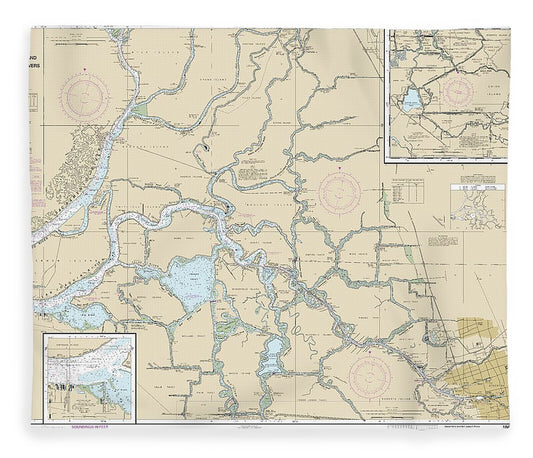 Nautical Chart 18661 Sacramento San Joaquin Rivers Old River, Middle River San Joaquin River Extension, Sherman Island Blanket