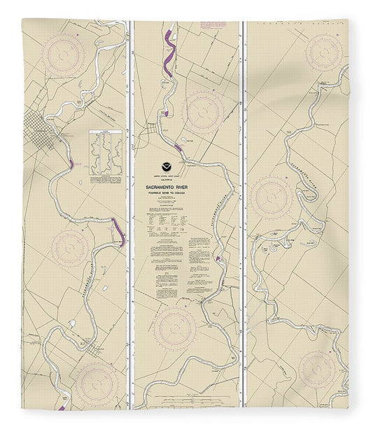 Nautical Chart 18667 Sacramento River Fourmile Bend Colusa Blanket