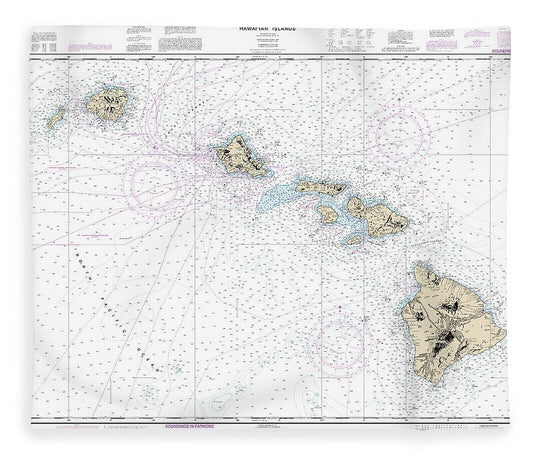 Nautical Chart 19004 Hawaiian Islands Blanket