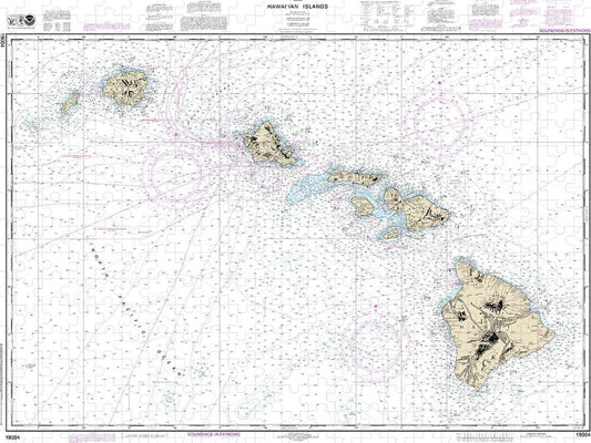 Nautical Chart 19004 Hawaiian Islands Puzzle