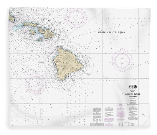 Nautical Chart 19010 Hawaiian Islands Southern Part Blanket