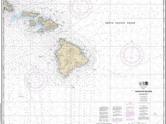 Nautical Chart 19010 Hawaiian Islands Southern Part Puzzle