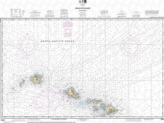 Nautical Chart 19013 Hawaiian Islands Northern Part Puzzle