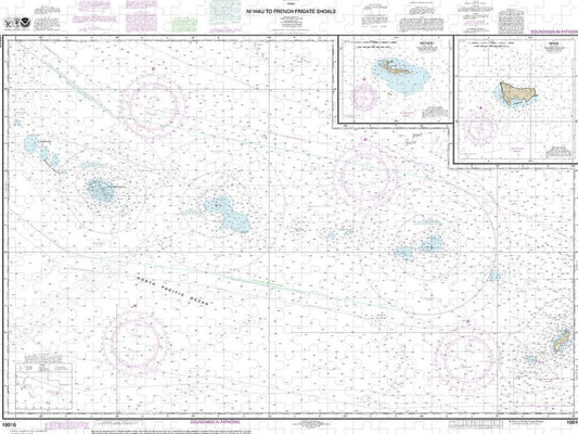 Nautical Chart 19016 Niihau French Frigate Shoals, Necker Island, Nihoa Puzzle