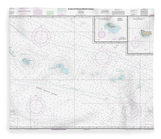 Nautical Chart 19016 Niihau French Frigate Shoals, Necker Island, Nihoa Blanket