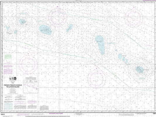Nautical Chart 19019 French Frigate Shoals Laysan Island Puzzle