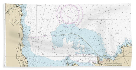 Nautical Chart-19324 Island-hawaii Hilo Bay - Bath Towel