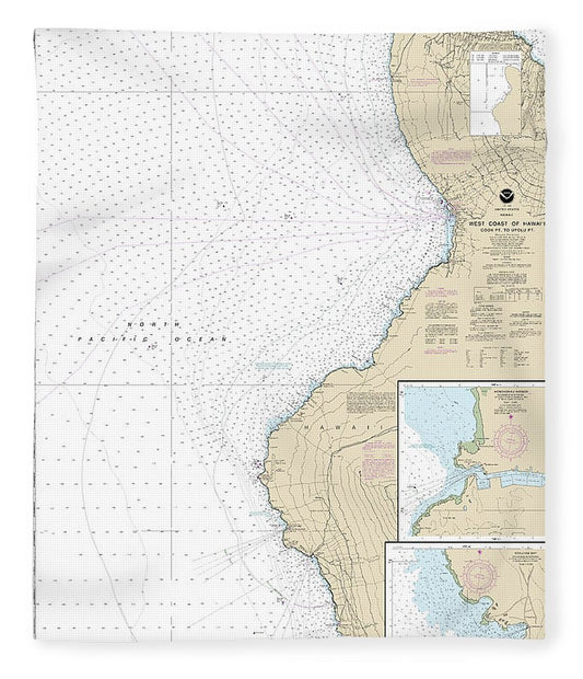 Nautical Chart 19327 West Coast Hawaii Cook Point Upolu Point, Keauhou Bay, Honokohau Harbor Blanket