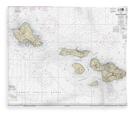 Nautical Chart 19340 Hawaii Oahu Blanket