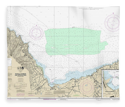 Nautical Chart 19342 Kahului Harbor Approaches, Kahului Harbor Blanket