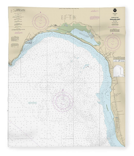 Nautical Chart 19350 Island Maui Maalaea Bay Blanket