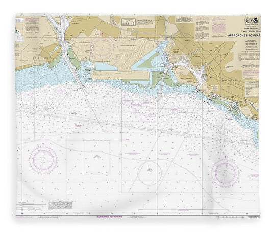 Nautical Chart 19369 Oahu South Coast Approaches Pearl Harbor Blanket