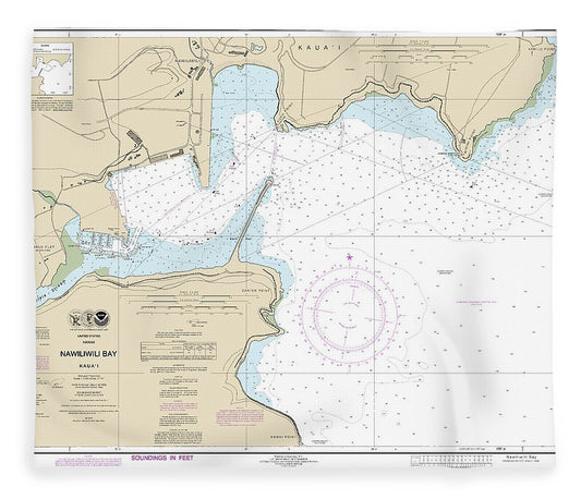 Nautical Chart 19383 Kauai Nawiliwili Bay Blanket