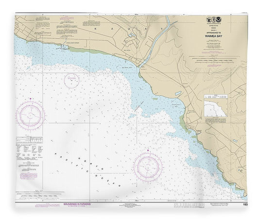 Nautical Chart 19386 Kauai Approaches Waimea Bay Blanket
