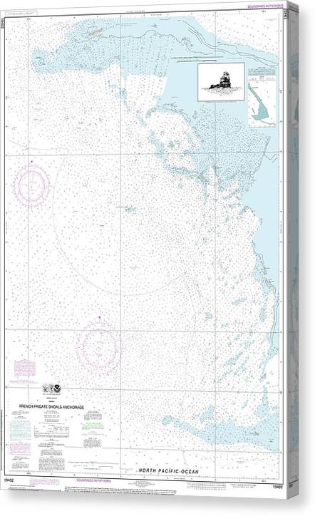 Nautical Chart-19402 French Frigate Shoals Anchorage Canvas Print
