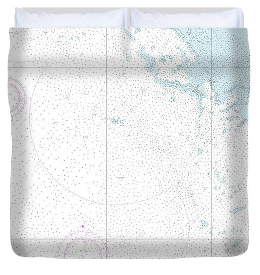 Nautical Chart 19402 French Frigate Shoals Anchorage Duvet Cover