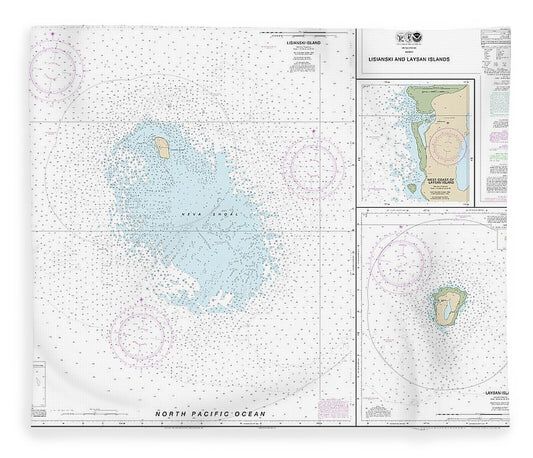 Nautical Chart 19442 Lisianski Laysan Island, West Coast Laysan Island Blanket