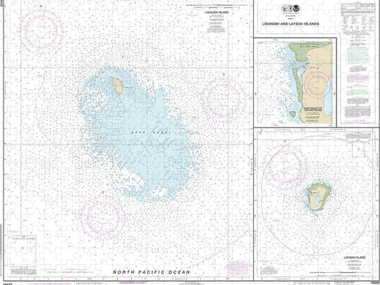 Nautical Chart 19442 Lisianski Laysan Island, West Coast Laysan Island Puzzle