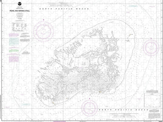 Nautical Chart 19461 Pearl Hermes Atoll Puzzle