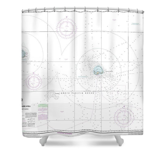 Nautical Chart 19480 Gambia Shoal Kure Atoll Including Approaches The Midway Islands Shower Curtain