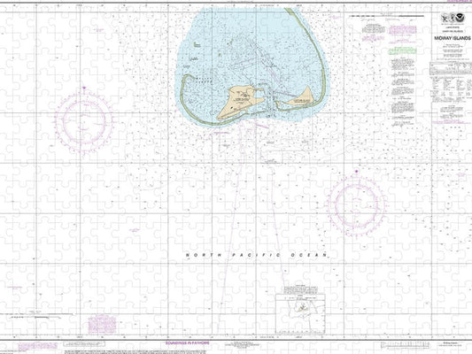 Nautical Chart 19481 Hawaiian Islands Midway Islands Puzzle