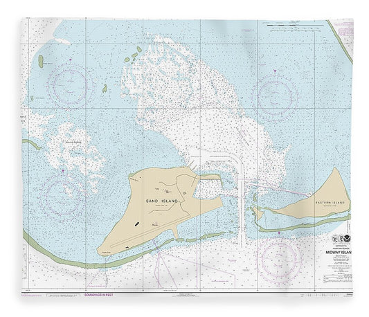 Nautical Chart 19482 Hawaiian Islands Midway Islands Blanket