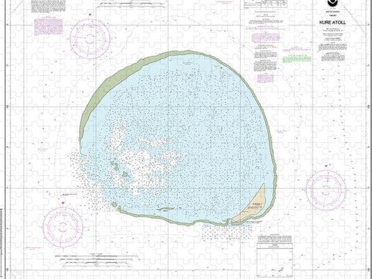 Nautical Chart 19483 Hawaii Kure Atoll Puzzle