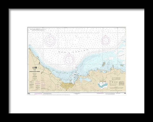 A beuatiful Framed Print of the Nautical Chart-25645 Christiansted Harbor by SeaKoast