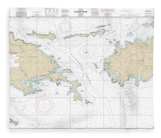 Nautical Chart 25647 Pillsbury Sound Blanket