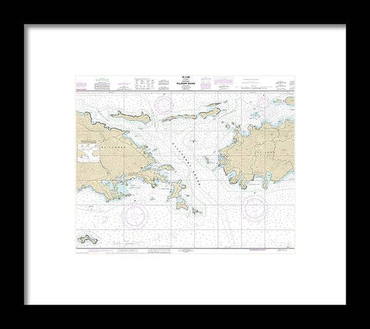 A beuatiful Framed Print of the Nautical Chart-25647 Pillsbury Sound by SeaKoast