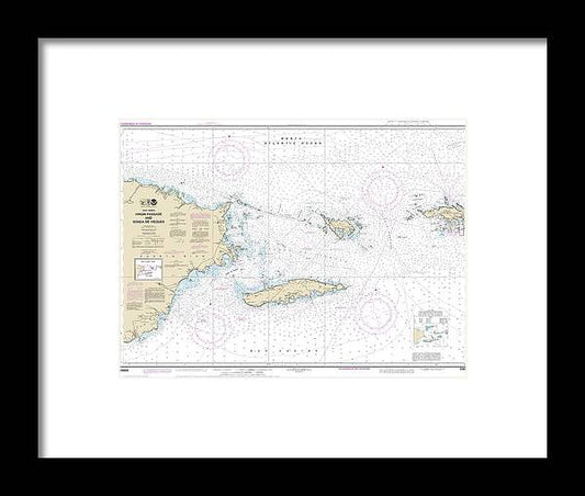 A beuatiful Framed Print of the Nautical Chart-25650 Virgin Passage-Sonda De Vieques by SeaKoast