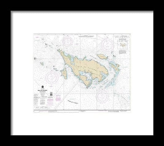 A beuatiful Framed Print of the Nautical Chart-25653 Isla De Culebra-Approaches by SeaKoast