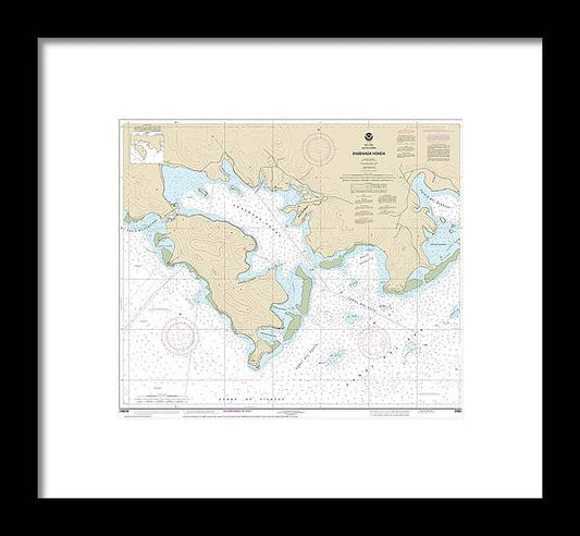 A beuatiful Framed Print of the Nautical Chart-25654 Ensenada Honda by SeaKoast