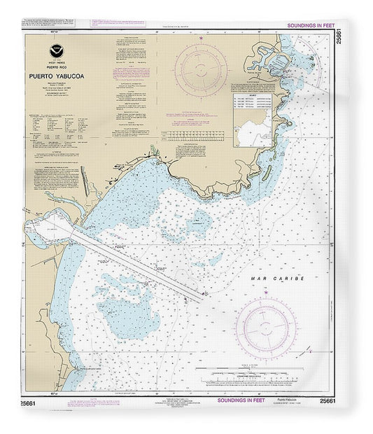 Nautical Chart 25661 Puerto Yabucoa Blanket