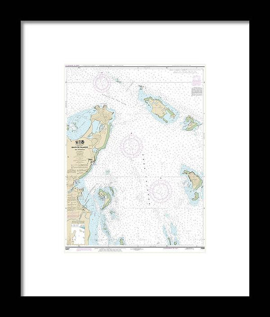 A beuatiful Framed Print of the Nautical Chart-25667 Bahia De Fajardo-Approaches by SeaKoast
