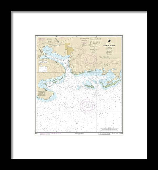 A beuatiful Framed Print of the Nautical Chart-25679 Bahia De Guanica by SeaKoast