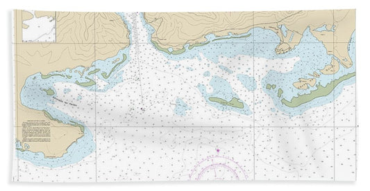 Nautical Chart-25679 Bahia De Guanica - Bath Towel