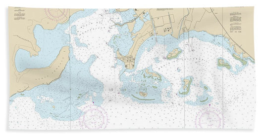 Nautical Chart-25681 Bahia De Guayanilla-bahia De Tallaboa - Bath Towel