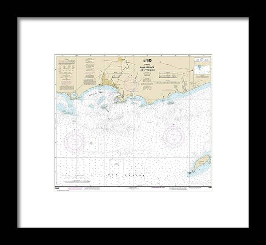 A beuatiful Framed Print of the Nautical Chart-25683 Bahia De Ponce-Approaches by SeaKoast