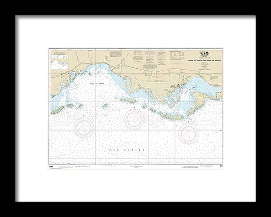A beuatiful Framed Print of the Nautical Chart-25687 Bahia De Jobos-Bahia De Rincon by SeaKoast