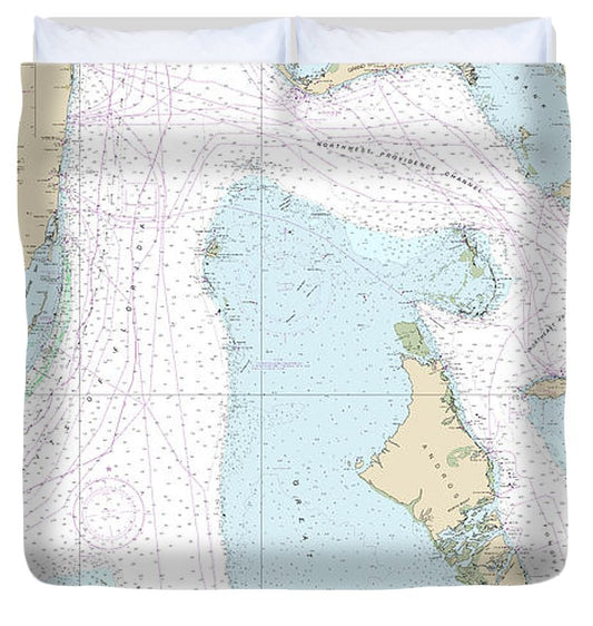 Nautical Chart 4149 Straits Florida “ Eastern Part Duvet Cover