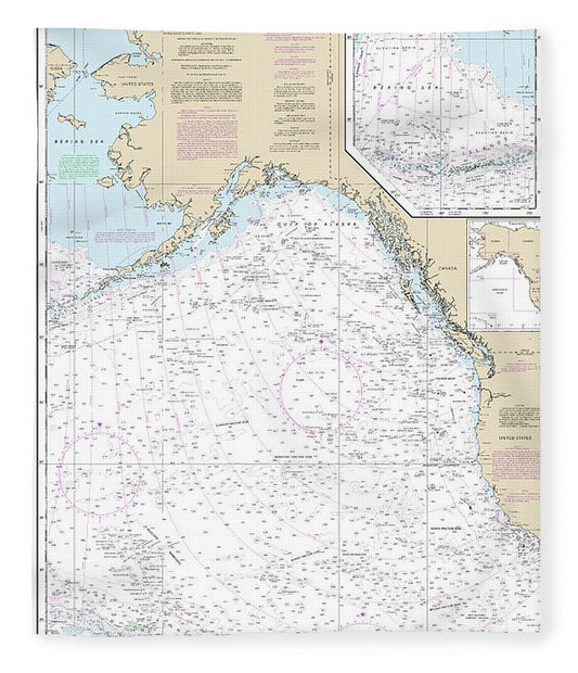 Nautical Chart 50 North Pacific Ocean (Eastern Part) Bering Sea Continuation Blanket