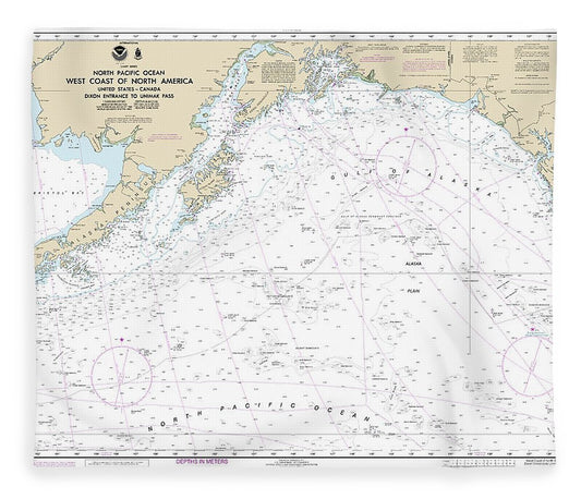 Nautical Chart 500 West Coast North America Dixon Ent Unimak Pass Blanket