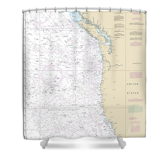 Nautical Chart 501 North Pacific Ocean West Coast North America Mexican Border Dixon Entrance Shower Curtain