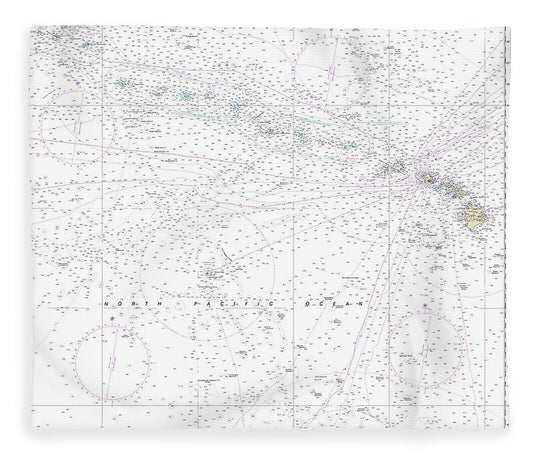 Nautical Chart 540 Hawaiian Islands Blanket