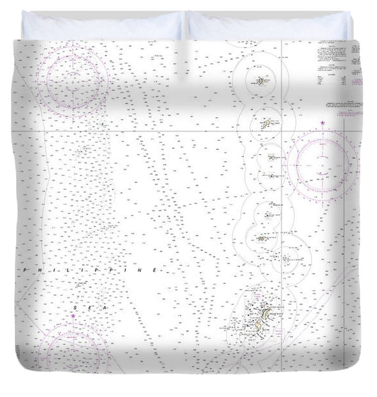 Nautical Chart 81004 Commonwealth The Northern Mariana Islands Duvet Cover