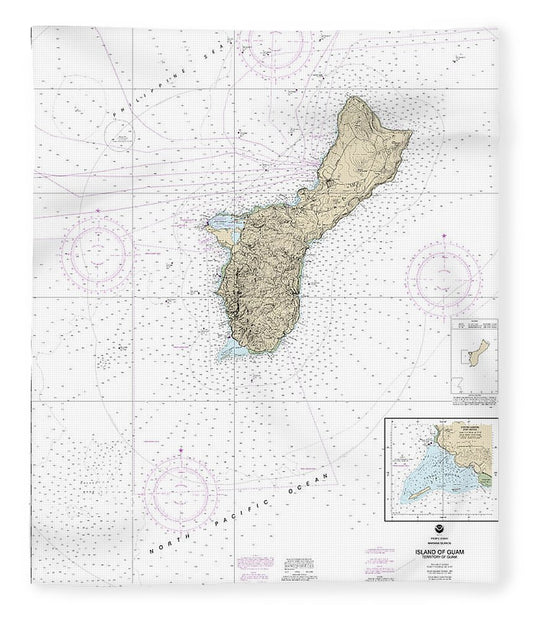 Nautical Chart 81048 Mariana Islands Island Guam Territory Guam, Cocos Lagoon Blanket