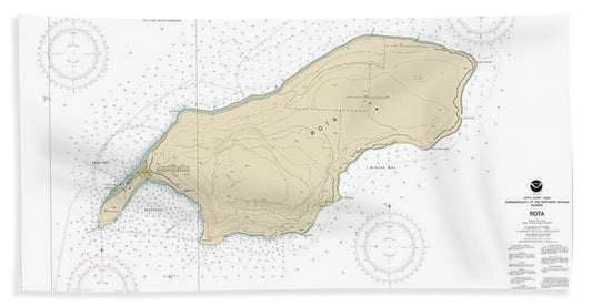 Nautical Chart-81063 Commonwealth-the Northern Mariana Islands Rota - Beach Towel